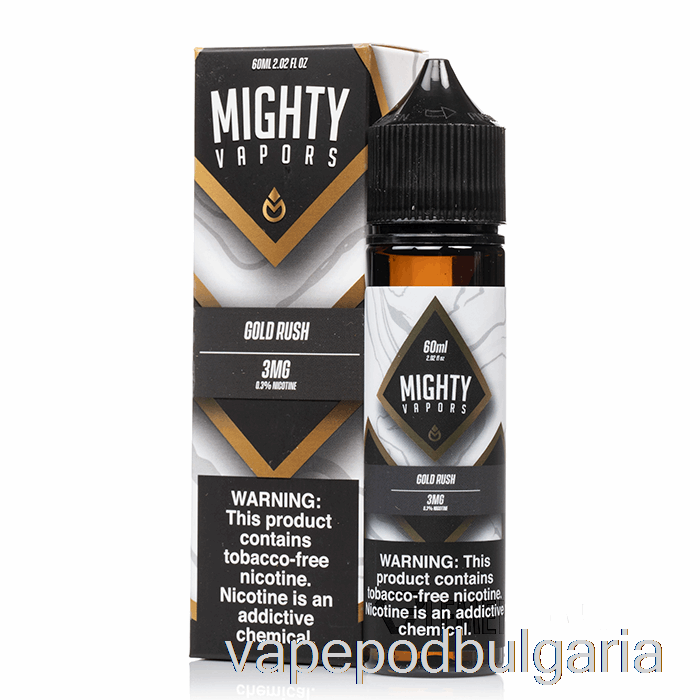 Vape 10000 Дръпки Gold Rush - Mighty Vapors - 60ml 3mg